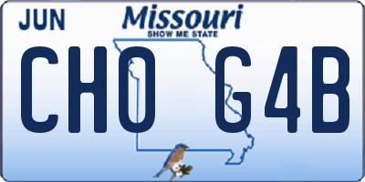 MO license plate CH0G4B