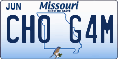 MO license plate CH0G4M