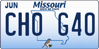 MO license plate CH0G4O