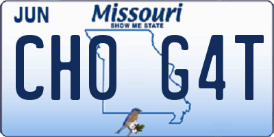 MO license plate CH0G4T