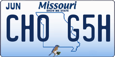 MO license plate CH0G5H