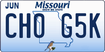 MO license plate CH0G5K
