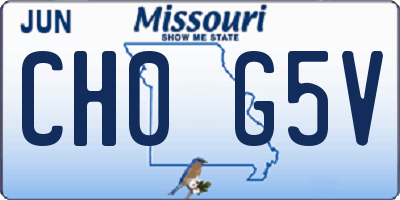 MO license plate CH0G5V