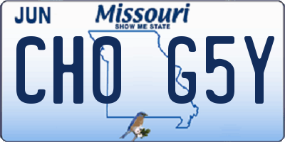 MO license plate CH0G5Y