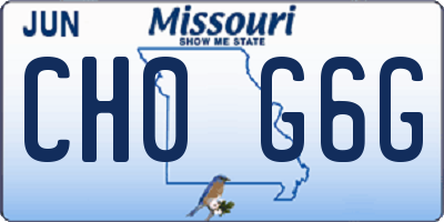 MO license plate CH0G6G