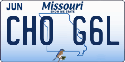 MO license plate CH0G6L