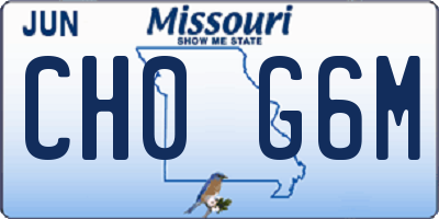 MO license plate CH0G6M
