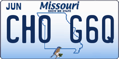 MO license plate CH0G6Q