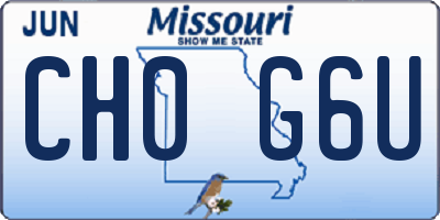 MO license plate CH0G6U