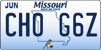 MO license plate CH0G6Z