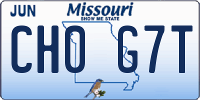 MO license plate CH0G7T