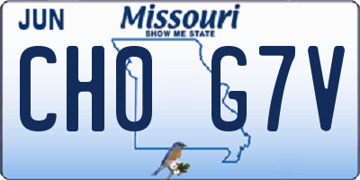 MO license plate CH0G7V