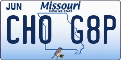 MO license plate CH0G8P