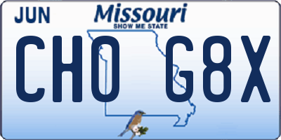 MO license plate CH0G8X