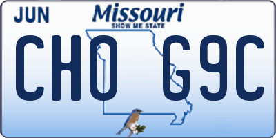 MO license plate CH0G9C