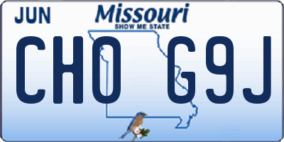 MO license plate CH0G9J