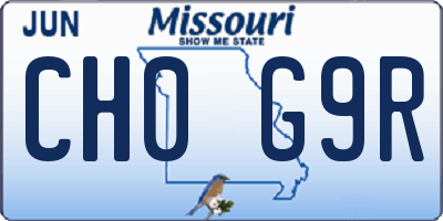 MO license plate CH0G9R
