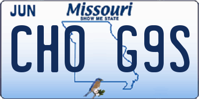 MO license plate CH0G9S