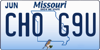 MO license plate CH0G9U