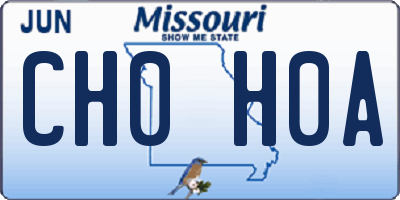 MO license plate CH0H0A