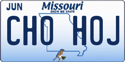 MO license plate CH0H0J