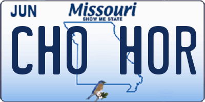 MO license plate CH0H0R
