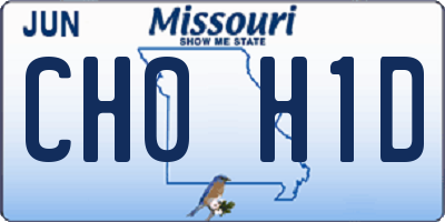MO license plate CH0H1D