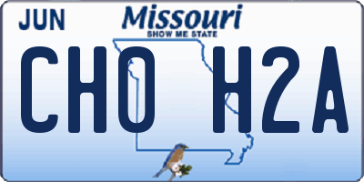 MO license plate CH0H2A