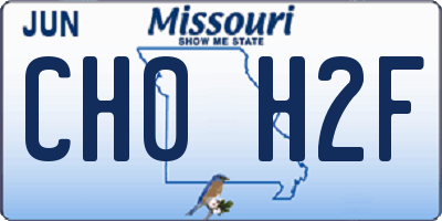 MO license plate CH0H2F