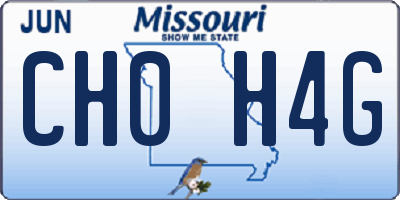 MO license plate CH0H4G