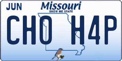 MO license plate CH0H4P