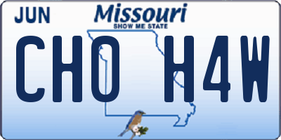 MO license plate CH0H4W