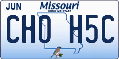 MO license plate CH0H5C
