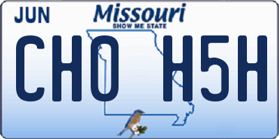 MO license plate CH0H5H