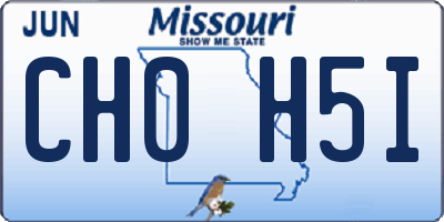 MO license plate CH0H5I