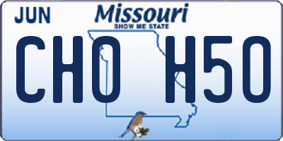 MO license plate CH0H5O