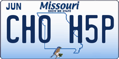 MO license plate CH0H5P