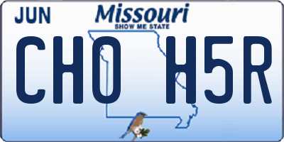 MO license plate CH0H5R