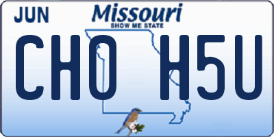 MO license plate CH0H5U