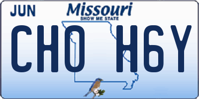 MO license plate CH0H6Y