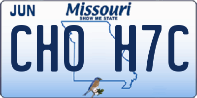 MO license plate CH0H7C