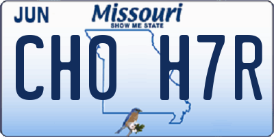 MO license plate CH0H7R