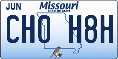 MO license plate CH0H8H