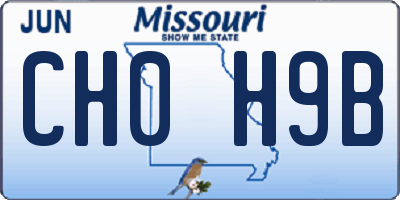 MO license plate CH0H9B