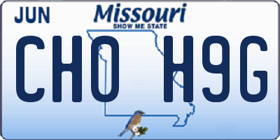 MO license plate CH0H9G