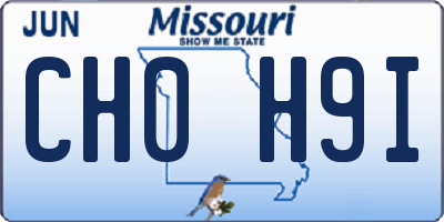 MO license plate CH0H9I