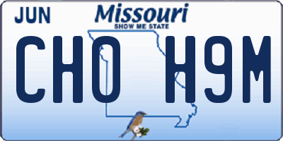 MO license plate CH0H9M