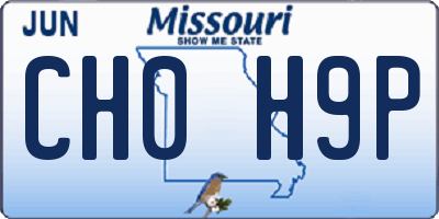MO license plate CH0H9P