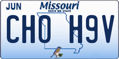 MO license plate CH0H9V