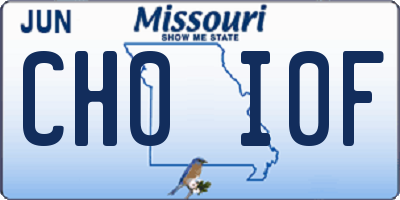 MO license plate CH0I0F